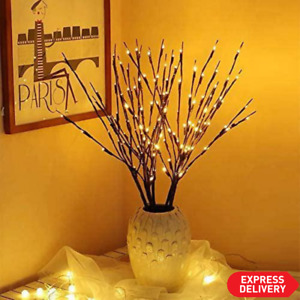 3PK 30" Lighted Twig Branches Pathway Lights 60 LED Branch Lights Decorations US