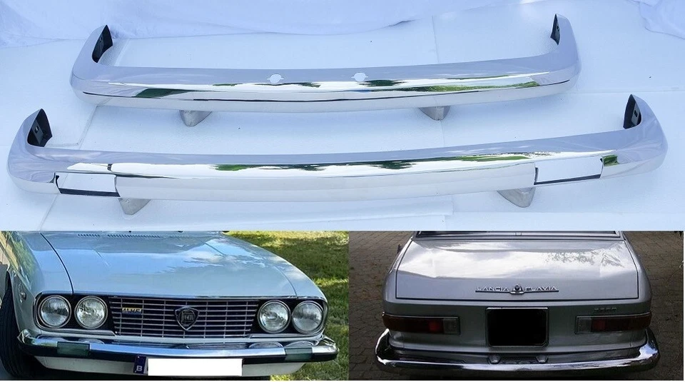 Lancia Flavia 2000 Coupé (1969-1971) bumpers by stainless steel New — 第 1/4 张图片