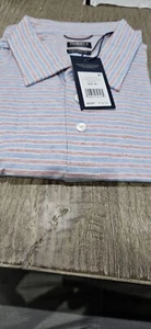 Polo de manga corta Faherty Movement - Para hombre línea horizonte rayas M L XL NUEVO CON ETIQUETAS - Imagen 1 de 4
