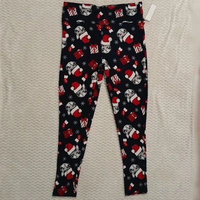 Christmas Cat Leggings Womens Plus Size 0X NEW - Image 1 of 4
