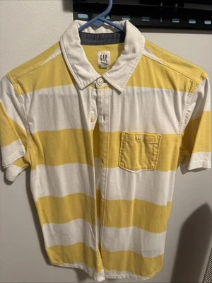 Gap Kids XXL желтая и белая полоса на пуговицах - Изображение 1 из 3