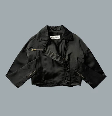 Dolce & Gabbana 1990s Cropped Biker Jacket Blazer Luxury - Image 1 of 4