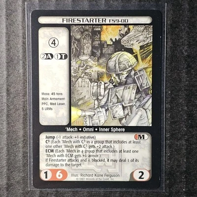 Firestarter FS9-0D, 1997 Battletech CCG MechWarrior Set (1/3) - Image 1 of 2