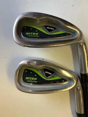 Nitro Crossfire Golf Clubs, Irons. Youth Kids 7 & 9 RH Shaft Junior Flex. - Image 1 of 4