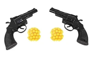 Humaira Mini Revolver Toy Gun Pack of 2 | 8 Round Barrel |6mm BB Bullets for Kid - Picture 1 of 4