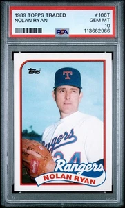 🔥 1989 Topps Traded - NOLAN RYAN #106T - PSA 10!! GEM MINT - Picture 1 of 2