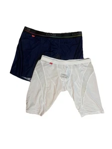 Paquete de 2 calzoncillos boxer GX3 2pk malla transparente blanco y azul marino pequeños S - Imagen 1 de 7