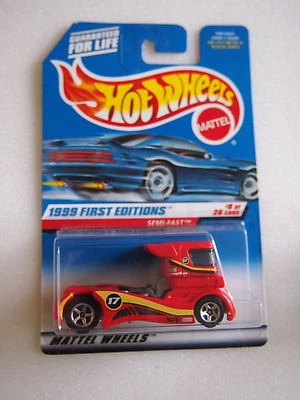 Hot Wheels 1999 FIRST EDITIONS SEMI FAST 8/26 CARS RED/RED - Image 1 of 2