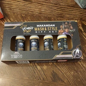 WAKANDAN WASH & STYLE GIFT SET OF 4 2 (oz) YOUNG KING HAIR CARE - Picture 1 of 3