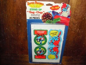 DE COLECCIÓN WONDER WOMAN SUPERMAN RARO BATMAN SUPER FRIENDS STAND-UP TAG-ON SIN USAR, EN CAJA 1977 - Imagen 1 de 12