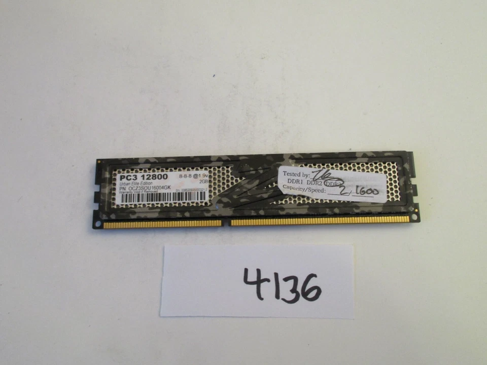 OCZ Urban Elite Series 2Gb PC3-12800 1600Mhz 240pin DDR3 Desktop Memory RAM 4136 - Image 1 of 2