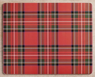 Pottery Barn Red Stewart Plaid Cork Placemats Set/4 NEW - Image 1 of 4