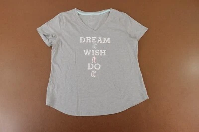 Top pijama manga corta Sonoma Intimates para mujer talla XL gris Dream Wish Do It Foto 1 de 4