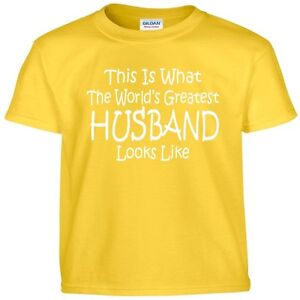 Worlds Greatest HUSBAND T Shirt Fathers Day Groom Gift Dad T Shirt