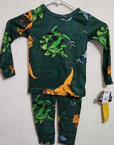 Jurassic World Dinosaur Print 2 Piece Boys Size 4 Pajama Set - Picture 1 of 4