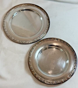 VTG 1930s Rogers Meadowbrook Silver Plate Candy or Trinket Dish Pair 5.5" and 6" - Picture 1 of 6