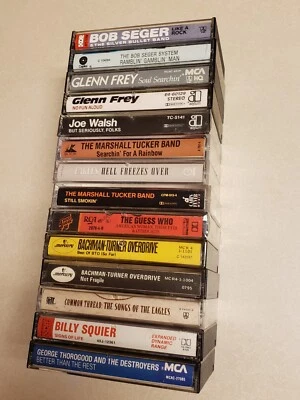14 Cassette Lot/ Bob Seger, Eagles, BTO, Marshall Tucker, Billy Squier,  More Foto 1 de 4