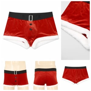 Mens Boxer Shorts Soft Sleepwear Cosplay Costumes Funny Underwear Santa Claus - Picture 1 of 24
