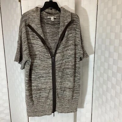 Kenneth Cole Punto Cremallera Completa Cárdigan Suéter Talla Mediana Foto 1 de 4