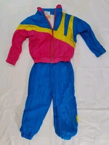 Vintage Rising Star Kids Colorblock Colorful Sport Tracksuit 2 Piece Size 5 - Picture 1 of 8