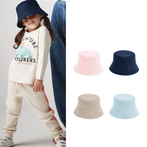 Kids Organic Cotton Bucket Hat B90NB - Beechfield Junior Stitch Ventilation Cap - Picture 1 of 12