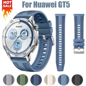 22mm Strap For HUAWEI WATCH Silicone Band GT5 Pro 46mm Sports Wristbands GT4 GT3 - Picture 1 of 12