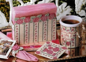 GARDEN DELIGHT TABLEWARE ----- PLASTIC CANVAS PATTERNS - Picture 1 of 1
