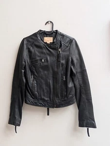 Stunning Levi's - Lamb Leather Coat/Jacket - Ladies - Black - Biker - Picture 1 of 21