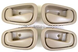 for Toyota Inside Interior Door Handle Front Rear Driver Passenger Beige Tan Set