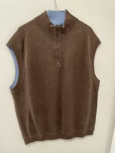 F/X Fusion Men's Brown Sweater Vest Cotton RN 124205 XL 0824 - Picture 1 of 6