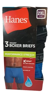 Calzoncillos boxer elásticos Hanes X-Temp Performance para hombre 2XL nuevos paquete de 3 - Imagen 1 de 11