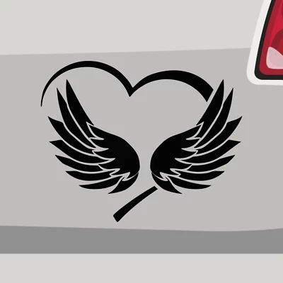 STICKERFREAKS Aufkleber Herz Flügel Trauer Engel Love Sticker Kleber Auto Fahrrad Laptop Decal