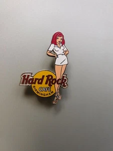 Hard Rock Cafe 2002 Girl of Rock GOR 1 Waitress White Uniform Pin BIRMINGHAM - Picture 1 of 2
