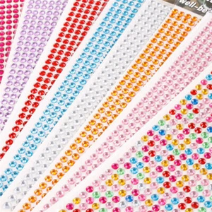 650x 5mm Rhinestone Stickers Self Adhesive Diamante Crystal Crafts Gems Sticky - Picture 1 of 15