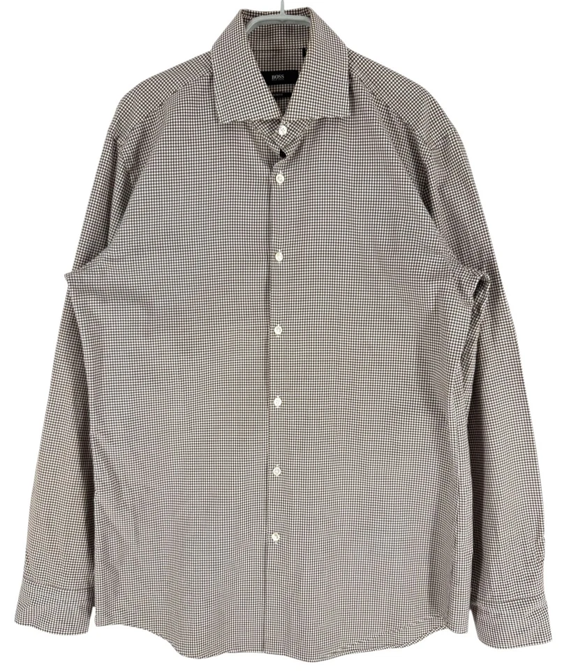 Hugo Boss Uomo Manica Lunga Slim Fit Casual Formale Taglia M - 41 16 - Immagine 1 di 4