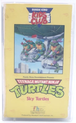 Sky Turtles (VHS) TEENAGE MUTANT NINJA TURTLES Vintage Burger King Kids Club Foto 1 de 4
