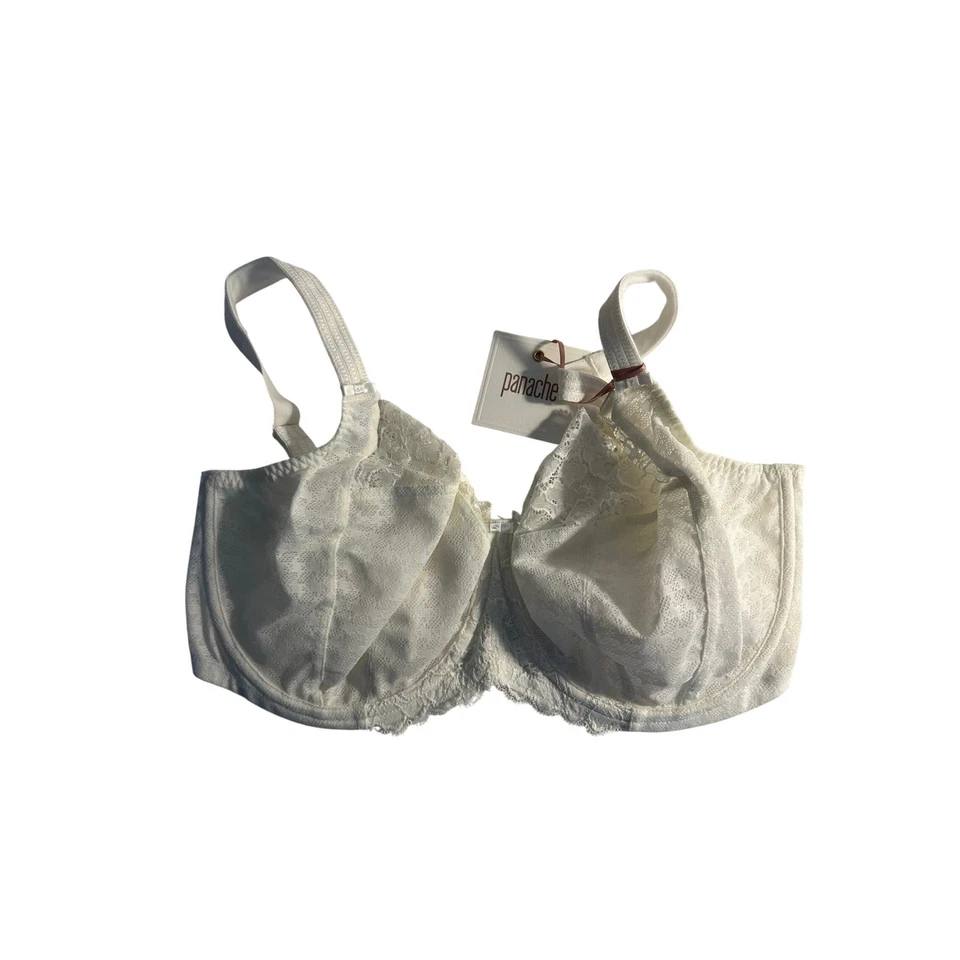 Sujetador Panache Envy Copa Completa Talla 34H Marfil Encaje Borde Soporte con Aros NUEVO Foto 1 de 4