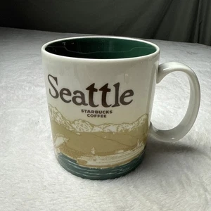 Tazza tazza Starbucks 2011 Seattle Global Icon Series ~ usata in ottime condizioni Space Needle Ferry Orca - Foto 1 di 3