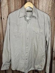 Stetson Pearl Snap Western Shirt Men's Size Medium Long Sleeve Geometric - Picture 1 of 4