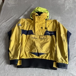 Henri Lloyd TP2 Smock Jacket Mens Medium Yellow Vintage Hooded Sailing Yachting - Picture 1 of 13