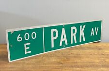 Large Modern PARK AVENUE 600 East Reflective Street Sign Single Sided 36x9"