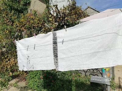 Lot 2 serviettes nid d abeille coton neuves à découper   anciennes  - Photo 1/4