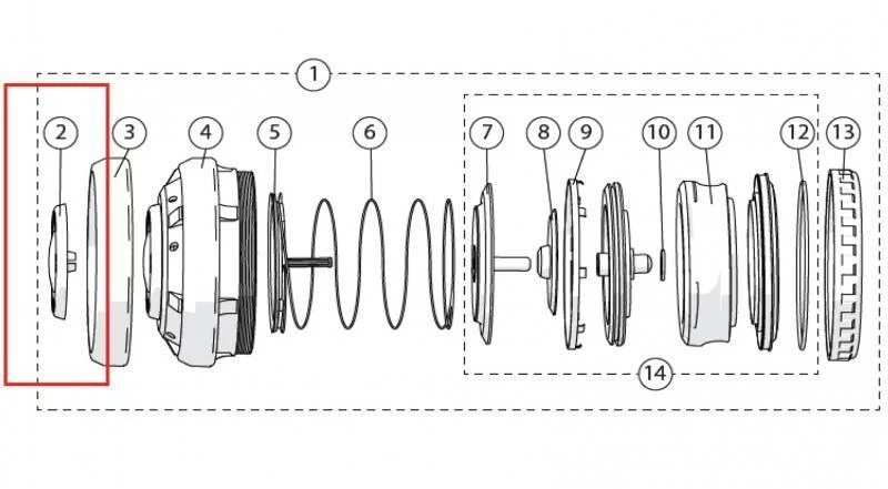 Interspiro - Entlüftungsknopf für 2. Stufe für Interspiro Divator VGM - Bild 1 von 1