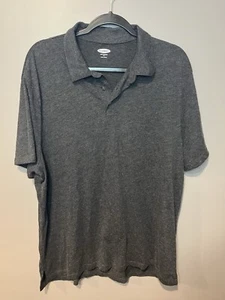 Men’s Gray Old Navy Soft Wash Polo Work Shirt Lightweight Size XL - Picture 1 of 4