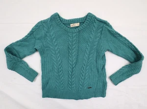 Hollister Women's XS Green Knit Long Sleeve Sweater - Picture 1 of 11