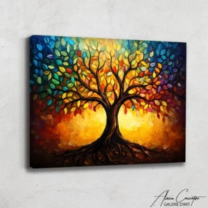 Spiritual Home Decor Wall Art Print Acrylic Tree of Life Art Yoga Art Print - Picture 1 of 10