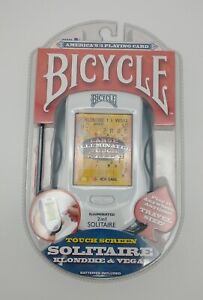Bicycle Solitaire Handheld Game Touch Screen 2009 Illuminated 2 in 1 NEW SEALED