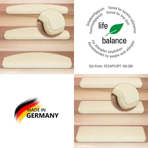 Stufenmatten Vorwerk Uni Einzeln und Sparset's Halbrund & Rechteckig Hellbeige - Bild 1 von 11