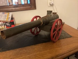 Vintage Big Bang Cannon No 15 FC Cast Iron Wheels 25 Inches Long 7lbs - Picture 1 of 8
