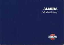 NISSAN  ALMERA Betriebsanleitung 2000 Bedienungsanleitung N16 Handbuch  BA